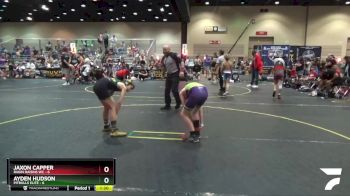 78 lbs Round 4 (6 Team) - Ayden Hudson, Pitbulls Elite vs Jaxon Capper, Ragin Raisins WC