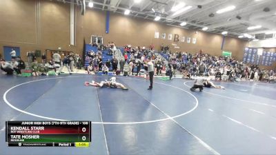 108 lbs Cons. Round 4 - Tate Mosher, Ridgeline vs Kendall Starr, Roy Wrestling Club