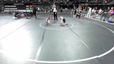 50 lbs Quarterfinal - Jayden Moran, Dragon Rtc vs Logan Morrow, Cordoba Trained