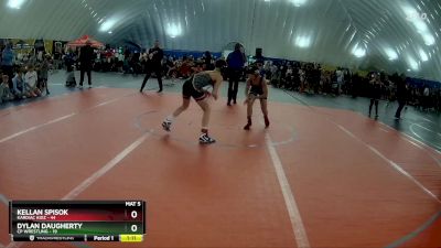 100 lbs Round 2 (3 Team) - Kellan Spisok, Kardiac Kidz vs Dylan Daugherty, CP Wrestling