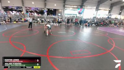 90 lbs Cons. Round 2 - Holden Fuentes, Randall Youth Wrestling Club vs Hunter Jones, Texas Elite Wrestling Club