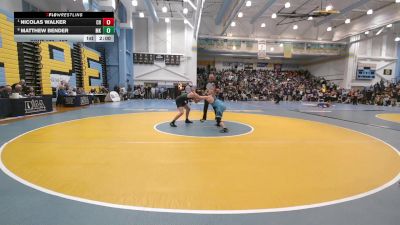 157 lbs Quarterfinal - Nicolas Walker, Cape Henlopen H S vs Matthew Bender, McKean H S