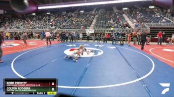 87 lbs Cons. Semi - Colton Rodgers, Eastside United Wrestling Club vs Kord Prewitt, High Plains Thunder Wrestling Club