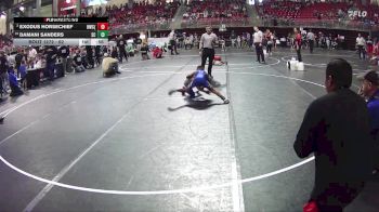 62 lbs Quarterfinal - Damani Sanders, Sherman Challengers vs Exodus Horsechief, Hawks Wrestling Club (Lincoln)