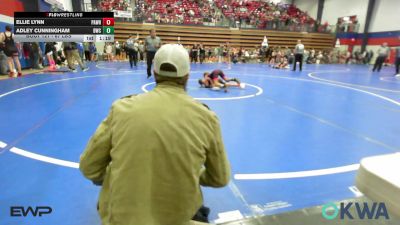 67 lbs Semifinal - Ellie Lynn, Pawhuska Elks Takedown vs Adley Cunningham, Bartlesville Wrestling Club