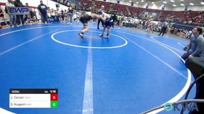 120 lbs Quarterfinal - James Carper, Tecumseh Youth Wrestling vs Sam Nugent, Marlow Outlaws