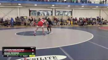 165 lbs Cons. Round 2 - Reggie Snowden, Greensboro College vs Jackson Marcantonio, King`s College (Pennsylvania)