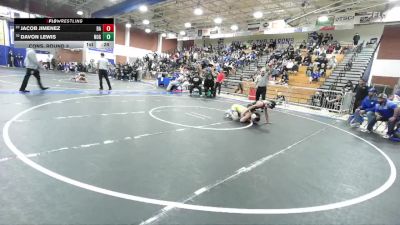 120 lbs Cons. Round 3 - Davon Lewis, Nogales vs Jacob Jimenez, Bishop Amat