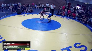 67 lbs Quarterfinal - Braiden Manjarrez, Sanger Warpath Wrestling Club vs Orlando Cruz, RED WAVE WC