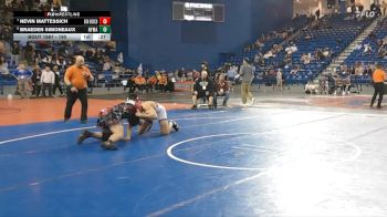 190 lbs Cons. Semi - Nevin Mattessich, Don Bosco Prep vs Braeden Simoneaux, NY Military Academy