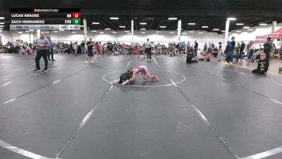 64 lbs Round 1 (6 Team) - Zach Hernandez, Xtreme Team Blue vs Lucas Krause, Mat Warriors