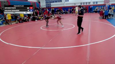 124 lbs Finals (2 Team) - Jayleah Pletz, Lock Haven University vs Kalayah Edwards, Emmanuel University