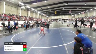 43 lbs Consi Of 8 #2 - Angelo Loyd, Mingus Mountain Wrestling vs Bronson Holiday, Stout Wr Acd