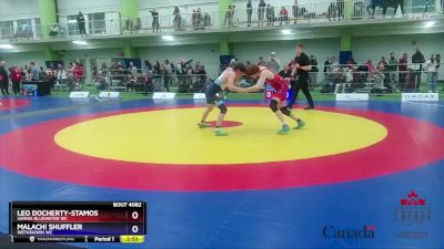 60kg Champ. Round 2 - Leo Docherty-Stamos, Sarnia Bluewater WC vs Malachi Shuffler, Wetaskiwin WC