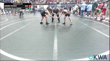 90 lbs Quarterfinal - Gunner Coffelt, Bridge Creek Youth Wrestling vs Alfonso De La Fuente, Clinton Youth Wrestling