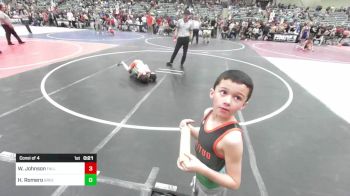 52 lbs Consi Of 4 - Wyatt Johnson, Fallon Outlaws WC vs Hunter Romero, Greenwave Youth WC