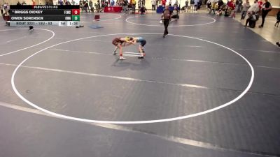 10U - 56 lbs Cons. Round 4 - Briggs Dickey, Forest Lake Wrestling Club vs Owen Sorensen, Owatonna Wrestling Association