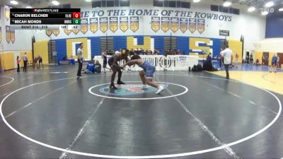 215 lbs Cons. Round 1 - Charon Belcher, Olympic Heights vs MICAH MONDS, West Boca Raton Community High School