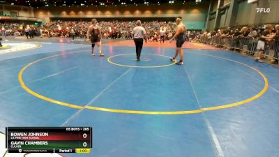 285 lbs Cons. Round 1 - Gavin Chambers, Culver vs Bowen Johnson, La Pine High School