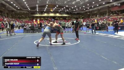 175 lbs Champ. Round 1 - Sage Wilson, MO vs Thayden Root, IL