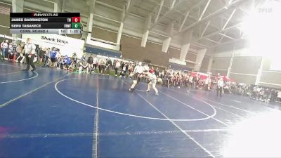 118 lbs Cons. Round 4 - Seru Tabakece, Sublime Wrestling Academy vs James Barrington, Timpanogos Wrestling