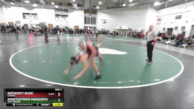 125 lbs Cons. Round 1 - Konstantinos Papadopoulos, UW-Parkside vs Anthonty Ruzic, Illinois