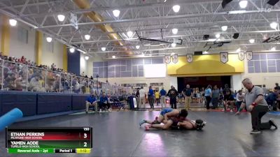 150 lbs Quarterfinal - Ethan Perkins, Picayune High School vs Yamen Aode, Tupelo High School