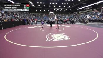110 lbs Champ. Round 1 - Harper Holmes, Pittsburg HS vs Madelyn Crawford, Newton Hs
