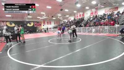 120 lbs Champ. Round 2 - Bailey Dugger, Chaparral vs Kilee Velasco, North Torrance