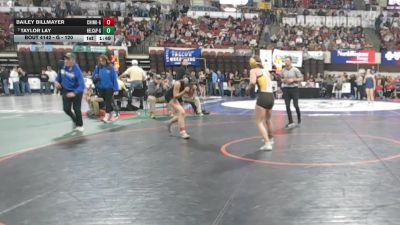 G - 120 lbs Champ. Round 2 - Taylor Lay, Helena Capital (Girls) vs Bailey Billmayer, Chinook (Girls)
