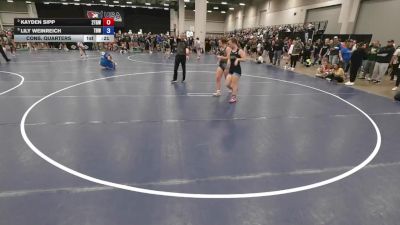 140 lbs Cons. Quarters - Kayden Sipp, 2 Tuff Gym Wrestling Club vs Lily Weinreich, The Best Wrestler