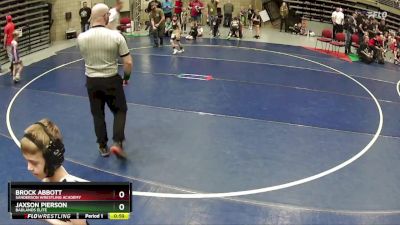 54 lbs Cons. Round 1 - Brock Abbott, Sanderson Wrestling Academy vs Jaxson Pierson, Badlands Elite