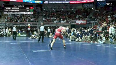 3A-157 lbs Champ. Round 1 - Brody Warrick, Boone vs Jackson Brown, Urbandale