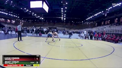 174 lbs Round 2 (4 Team) - Brody Conley, West Virginia vs Lucas Condon, Wisconsin