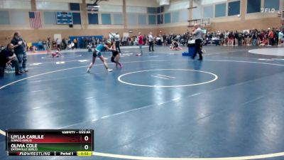 100lbs Cons. Round 3 - Olivia Cole, Eatonville (Girls) vs Liylla Carlile, Ilwaco (Girls)