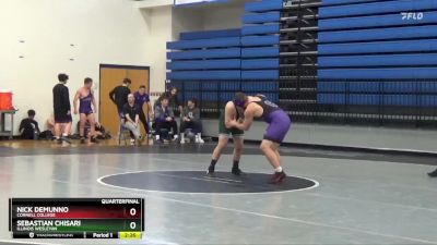 197 lbs Quarterfinal - Sebastian Chisari, Illinois Wesleyan vs Nick Demunno, Cornell College