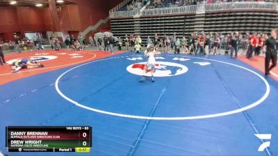 83 lbs Champ. Round 2 - Danny Brennan, Buffalo Outlaws Wrestling Club vs Drew Wright, Natrona Colts Wrestling