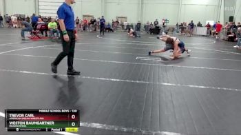 120 lbs Semifinal - Trevor Carl, American Dream Wrestling vs Weston Baumgartner, Headhunters