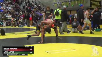 153 lbs Champ. Round 2 - Uriel Lopez, Crittenden Middle School vs Israel Mercado, Oakdale