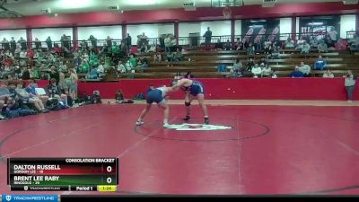 190 lbs Semis & 1st Wb (8 Team) - Brent Lee Raby, Ringgold vs Dalton Russell, Gordon Lee