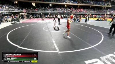 5A 132 lbs Champ. Round 1 - Aiden Valdovinos, Rio Grande City vs Ethyn Ramey, Killeen Ellison