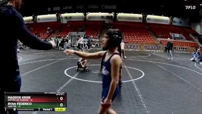 64 lbs Finals (2 Team) - Maddox Krise, Empyre WC Maroon vs Ryan Federico, Lake WC