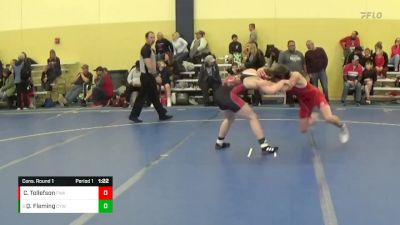 130 lbs Cons. Round 1 - Quinn Fleming, Chippewa Youth Wrestling vs Colton Tollefson, FWA