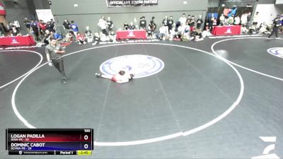 100 lbs Placement Matches (16 Team) - Logan Padilla, IEWA-FR vs Dominic Cabot, SCVWA-FR