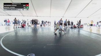 138 lbs Champ. Round 3 - Waymond Liggins, Rancho Cucamonga High School vs Marcel Luther, Rowland High School