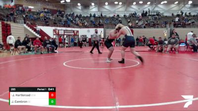 285 lbs Cons. Round 5 - James Hartleroad, Dekalb County WC vs Josh Cambron, Decatur Central