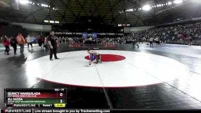 77 lbs 1st Place Match - Quincy Nanquilada, Mat Demon Wrestling Club vs Eli Sassa, South West Washington Wrestling Club