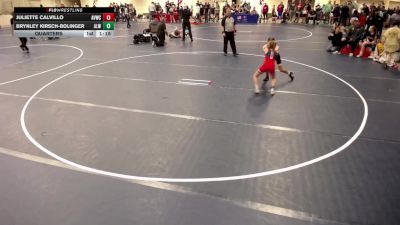 10U GIRLS - 67 lbs Quarters - Juliette Calvillo, Apple Valley Wrestling Club vs Brynley Kirsch-Bolinger, Albert Lea Wrestling