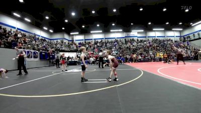 49 lbs Quarterfinal - Casey Yott, Ada Youth Wrestling vs Keelin Roberts, Little Axe Takedown Club