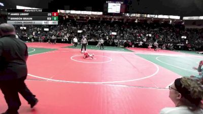 80 lbs Cons. Round 2 - Brinson Braun, WEWA vs James Libert, CFD2